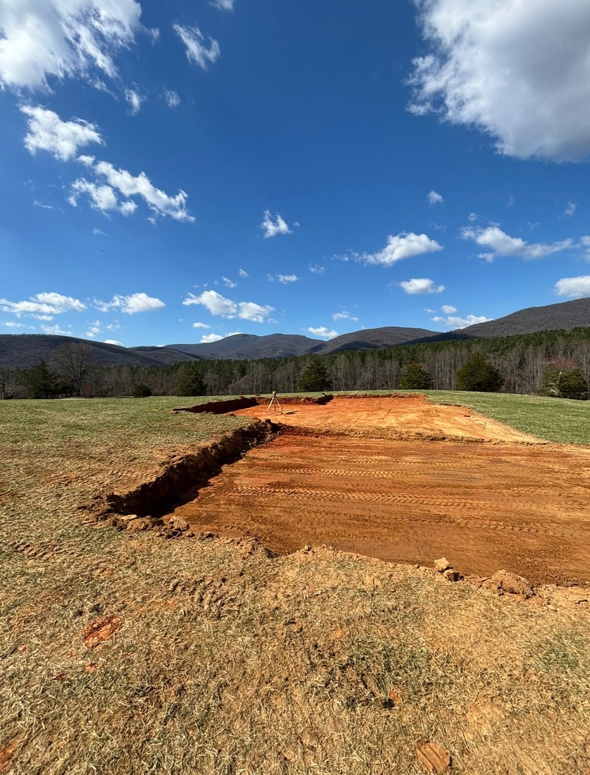 Before: excavated foundation site
