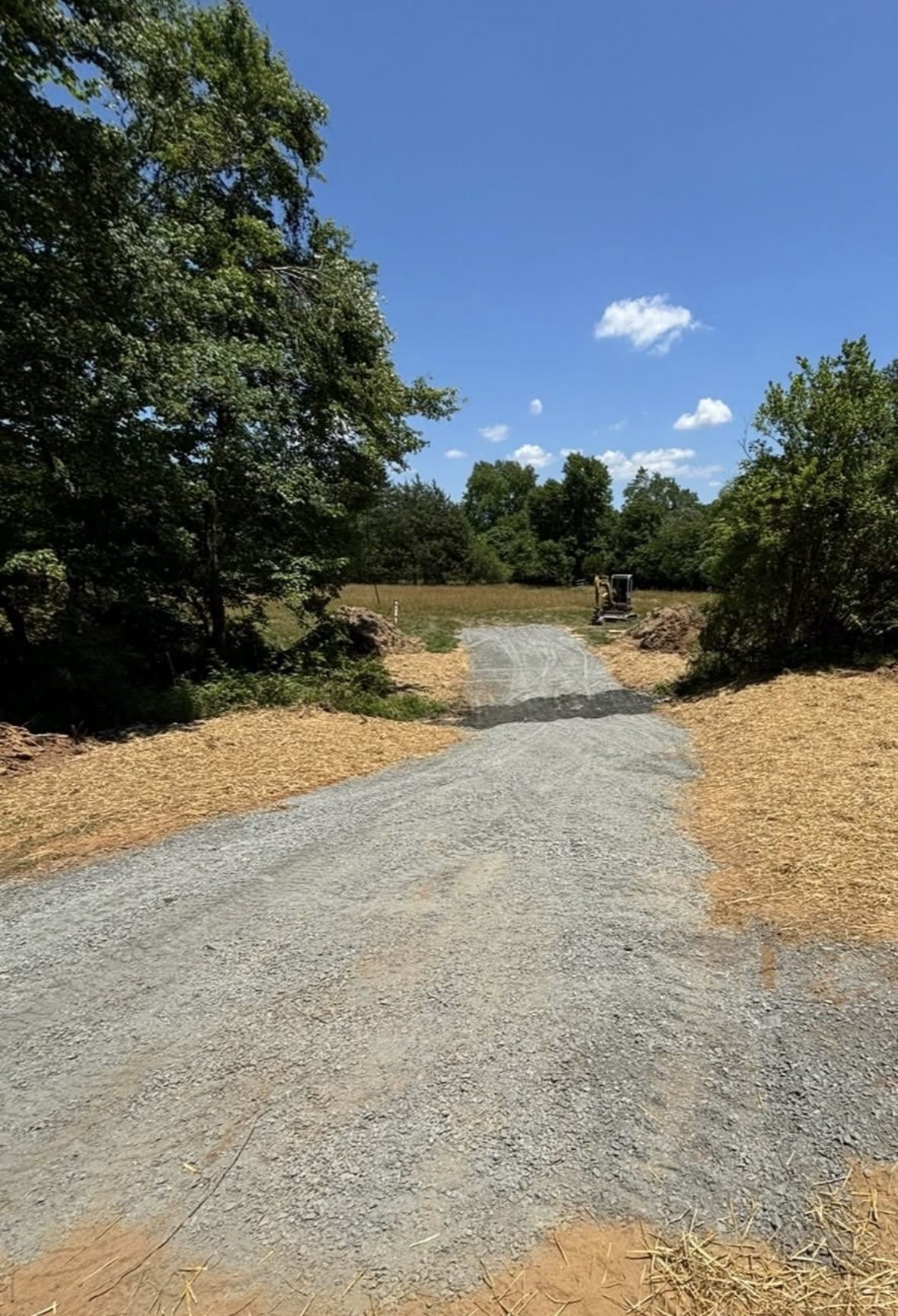 Finished gravel cattle crossing